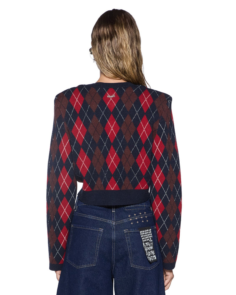 FABLE CARDI RED ARGYLE 3