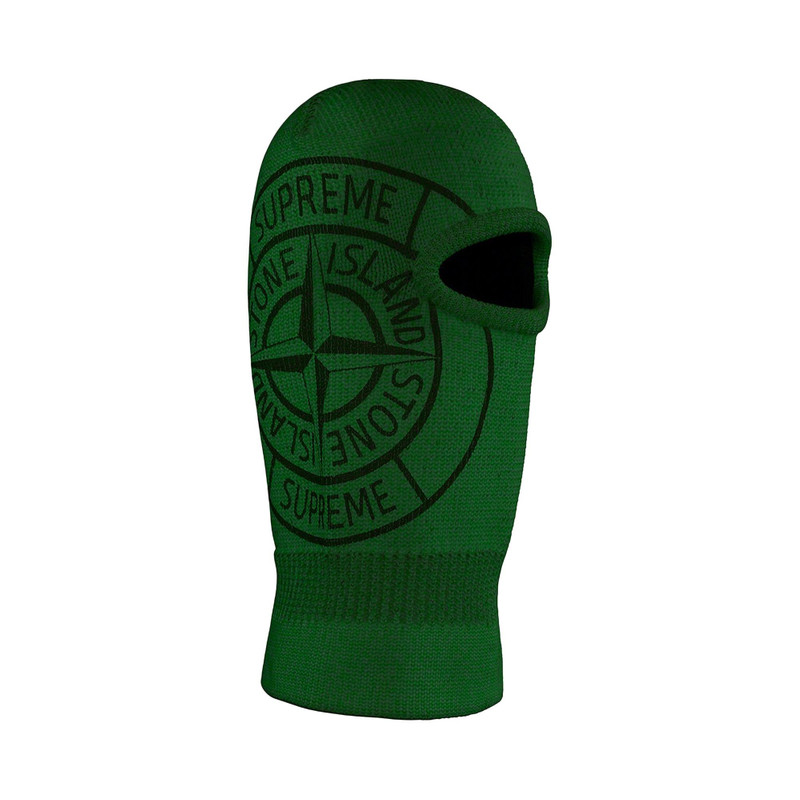 Supreme x Stone Island Glow Knit Balaclava 'Glow-In-The-Dark' - 1