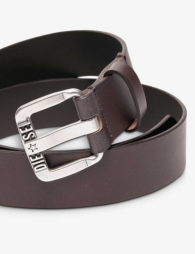 Diesel B-Star logo-embossed leather belt outlook