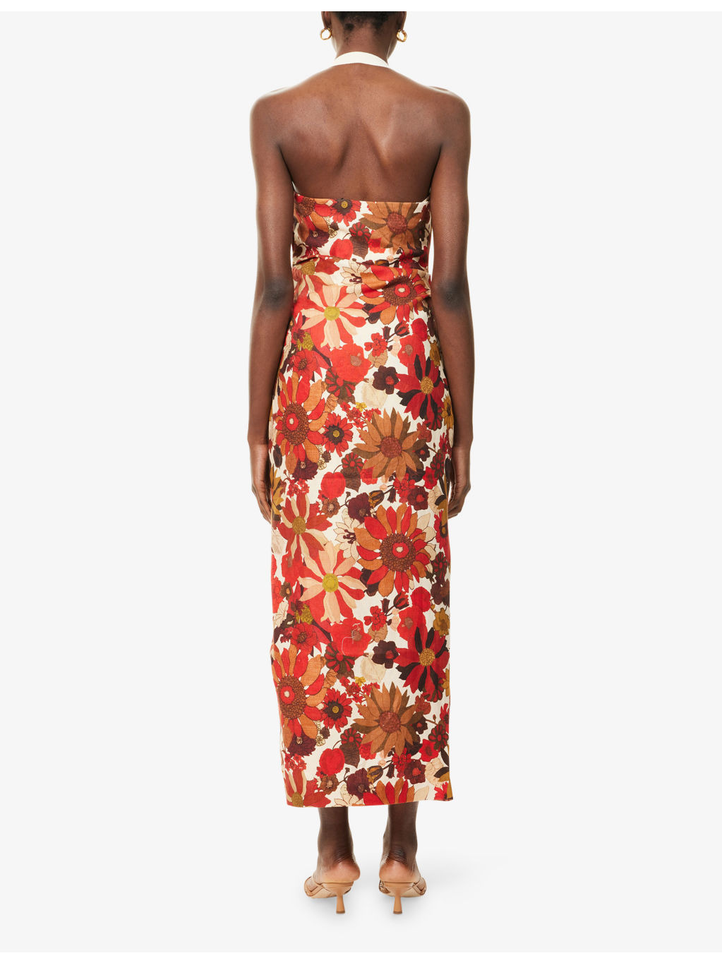 Castella Gathered Linen Midi Dress - 4