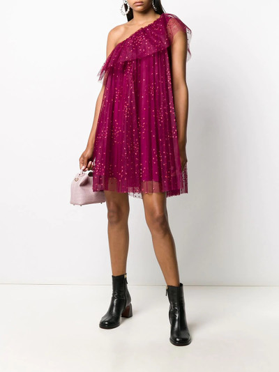 REDValentino heart-print tulle dress outlook