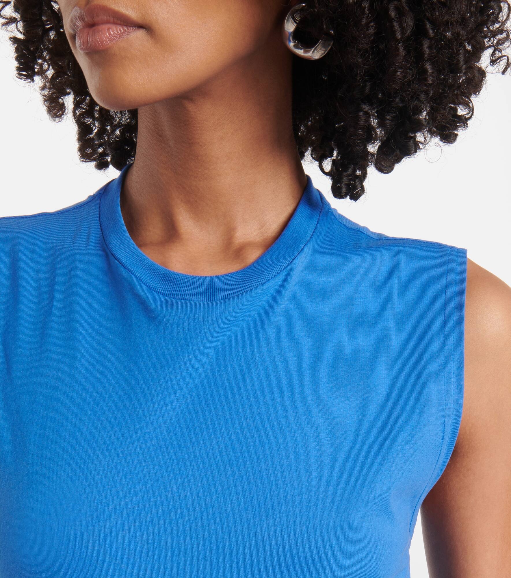 Cotton jersey midi dress - 4