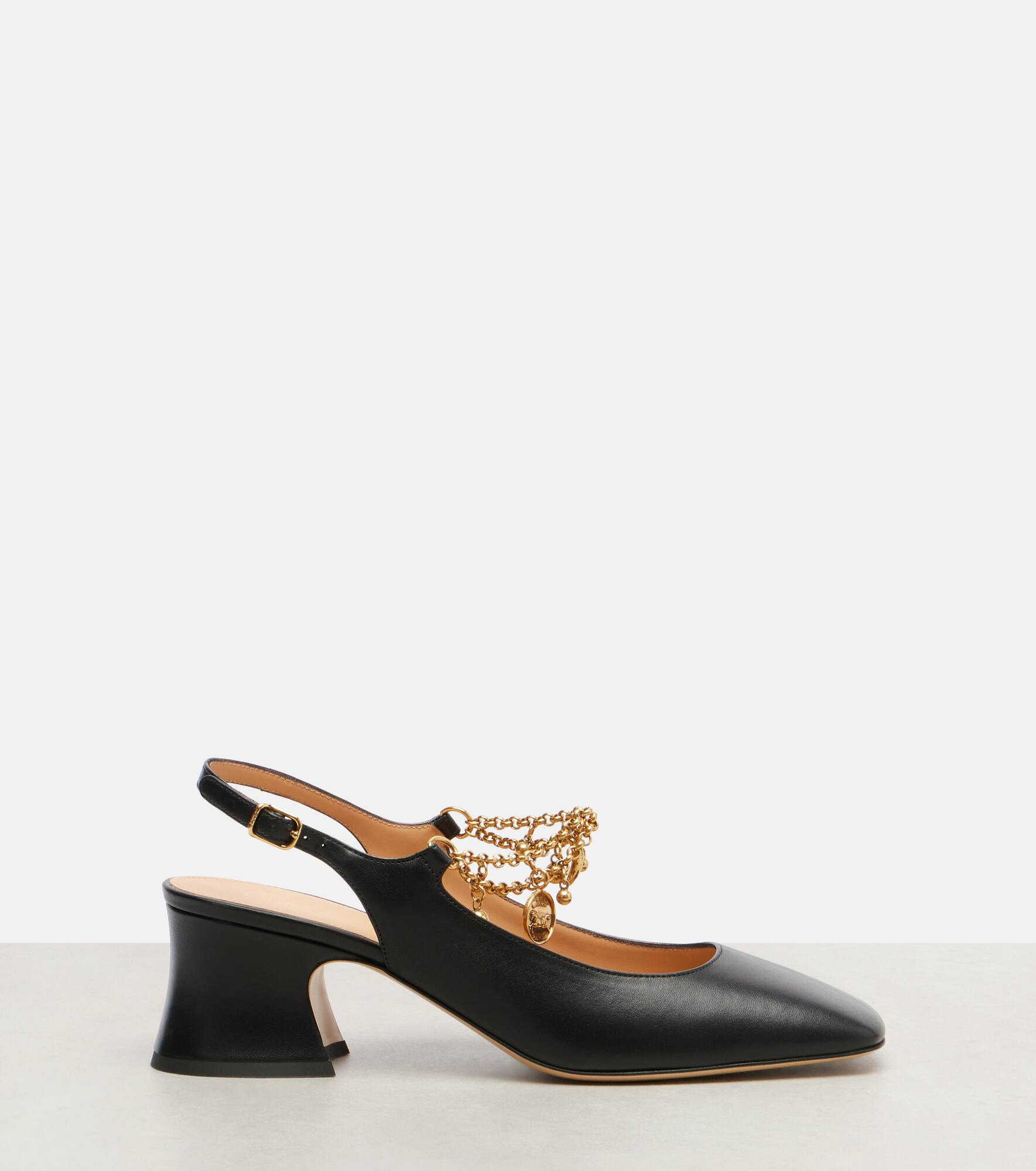 Chloé Charms 55 leather slingback pumps - 4