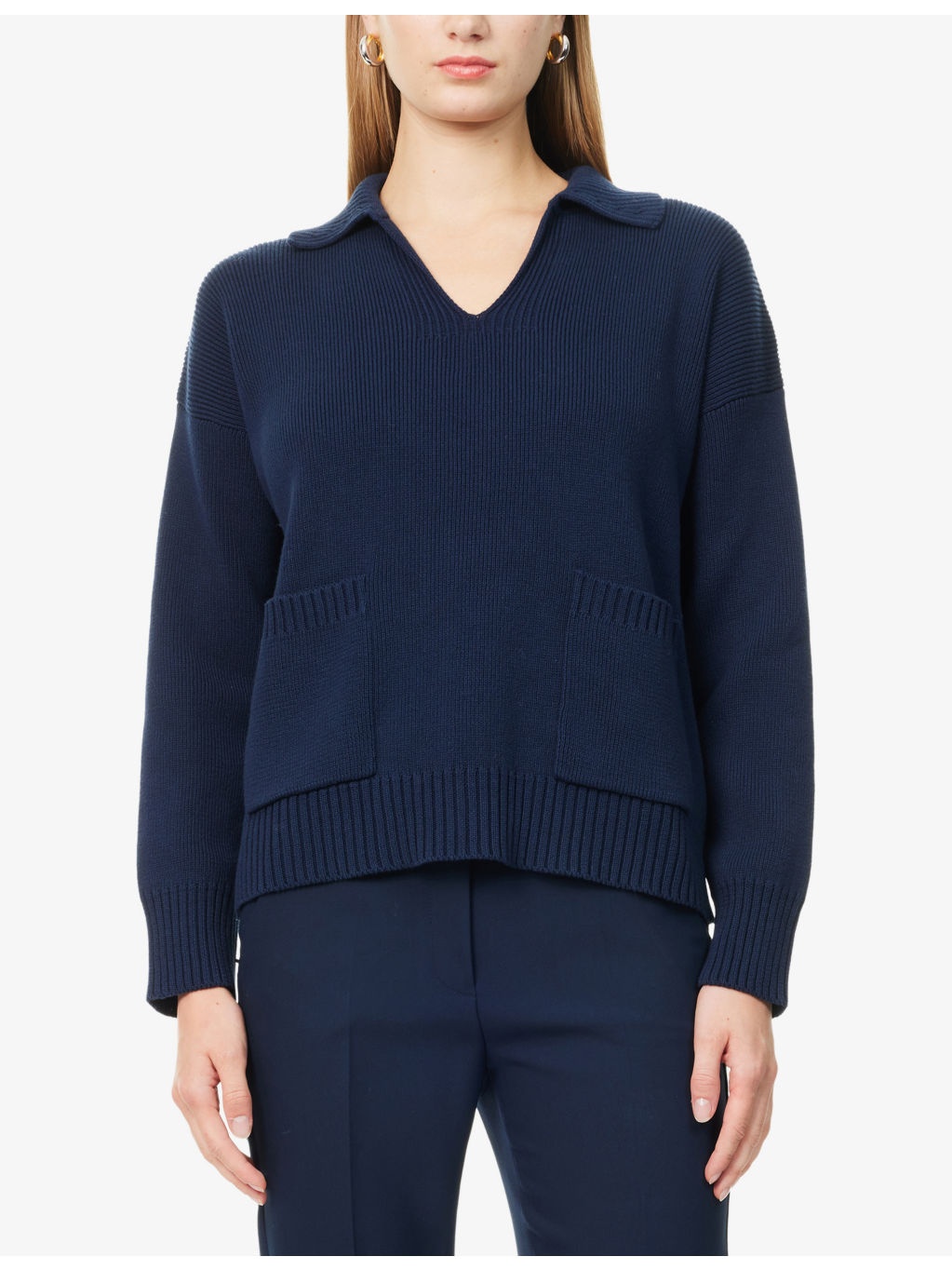 Saloon V-Neck Cotton Jumper - 3