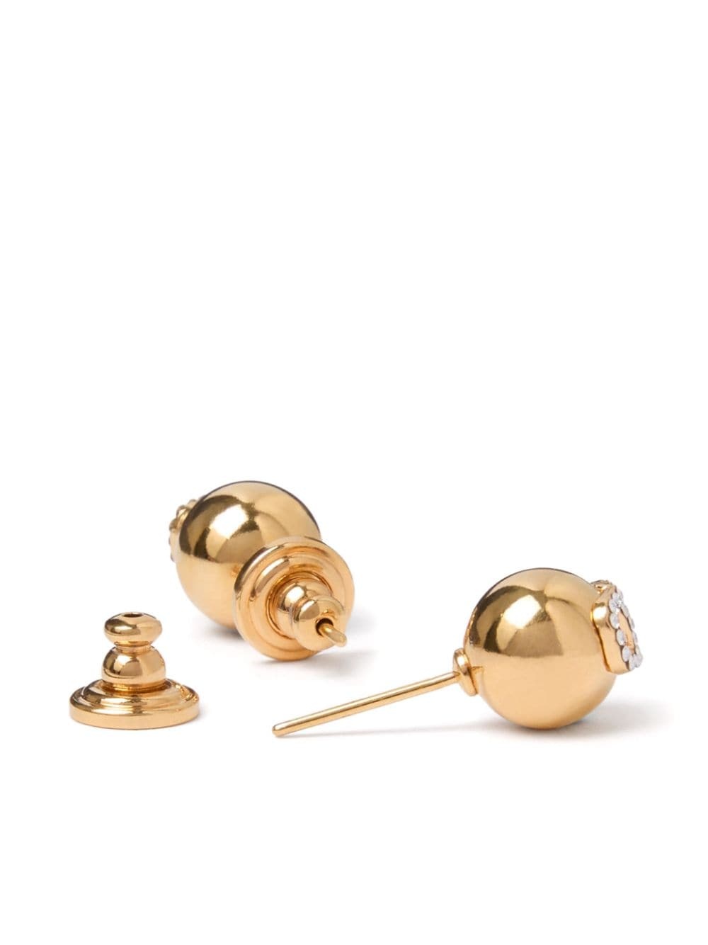VLogo Signature rhinestone earrings - 4