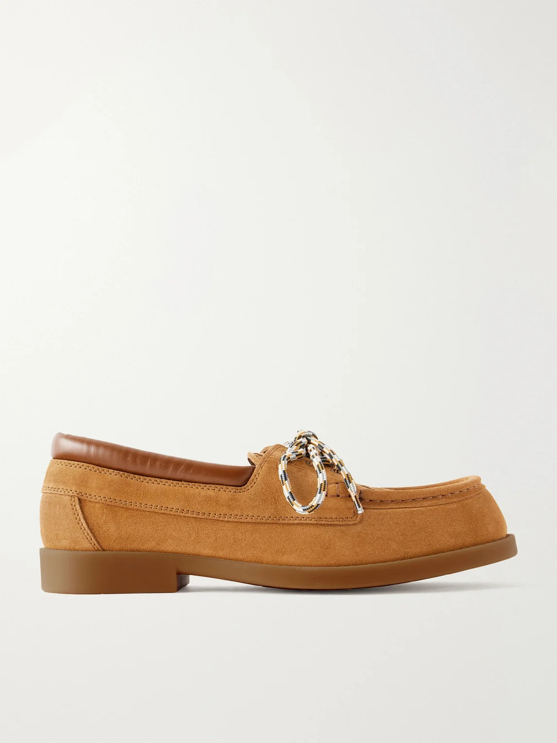 Fregat Leather-Trimmed Suede Loafers - 1
