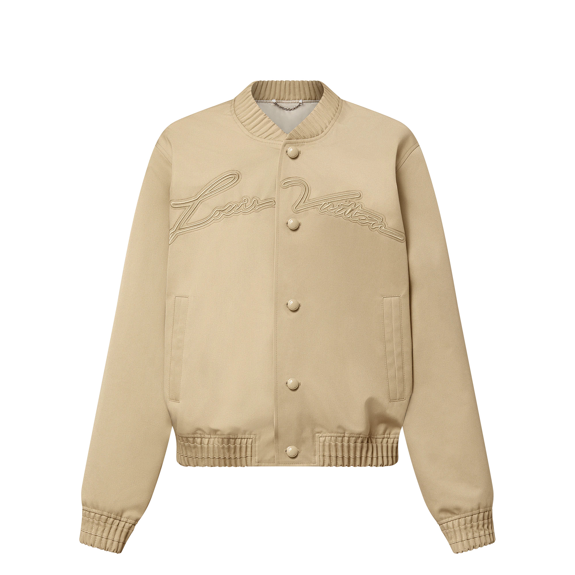 Embroidered Cotton Blend Bomber - 1
