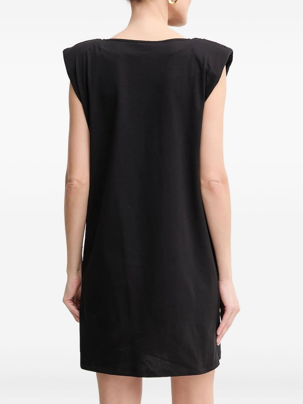 padded-shoulder T-shirt dress - 2