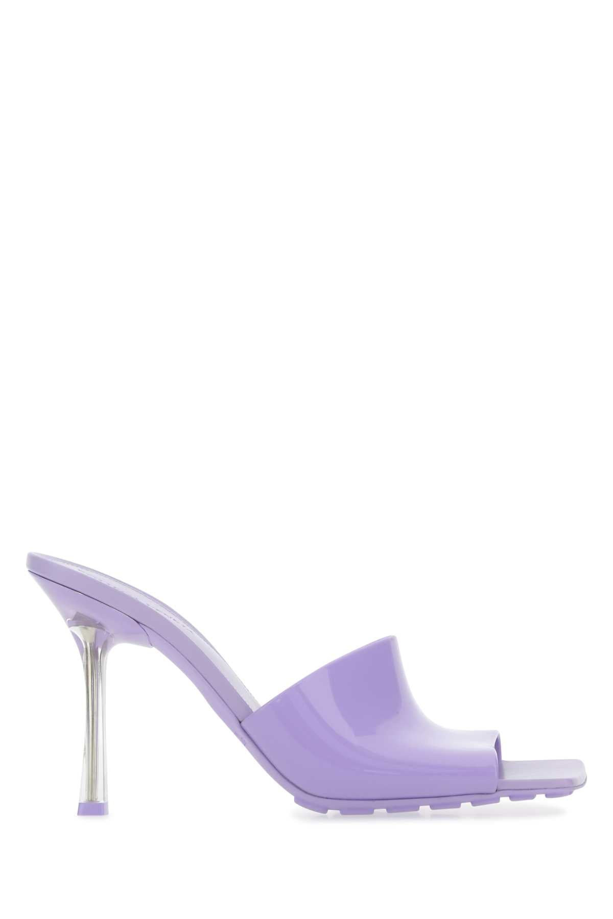 Bottega Veneta Women Lilac Pvc Stretch Mules - 1