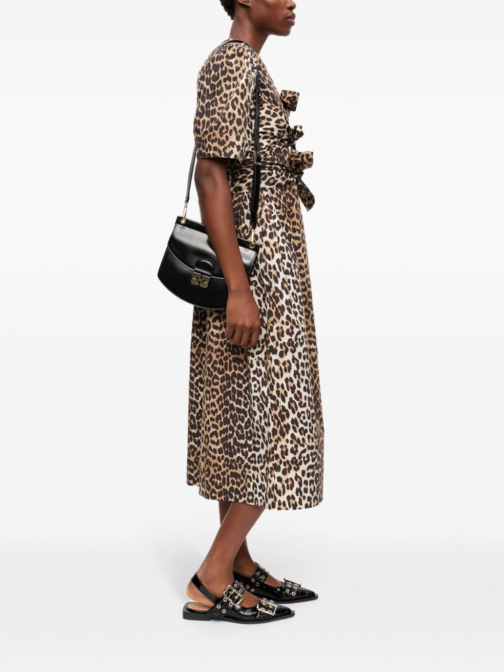 leopard-print midi dress - 3