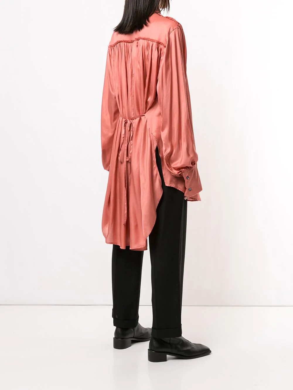 oversized gathered shirt - 4