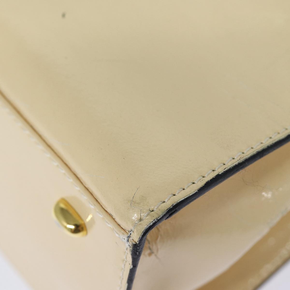 CELINE Chain Shoulder Bag Enamel Beige Gold - 16
