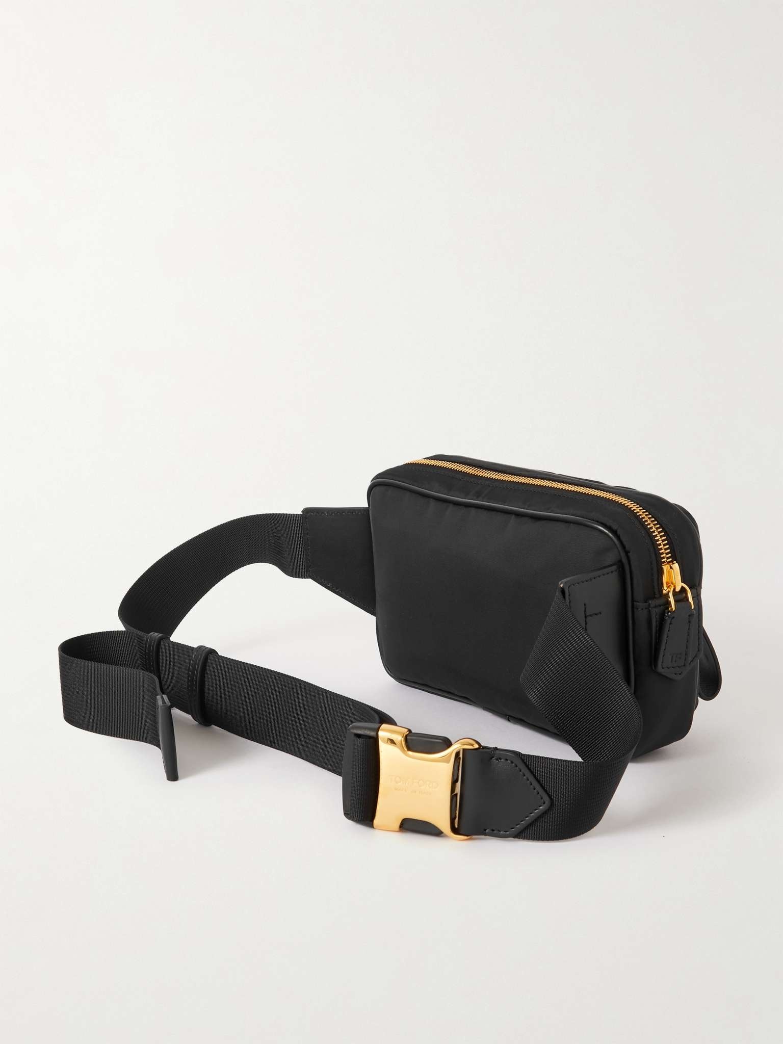 Leather-Trimmed Nylon Belt Bag - 4