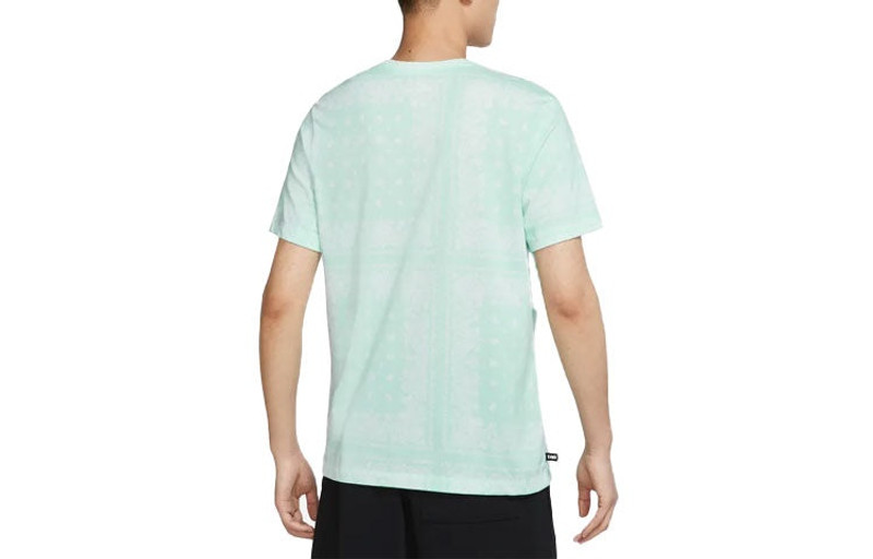 Nike Men's Nike Alphabet Logo Cashew Printing Round Neck Short Sleeve Green T-Shirt DR7659-100 outlook