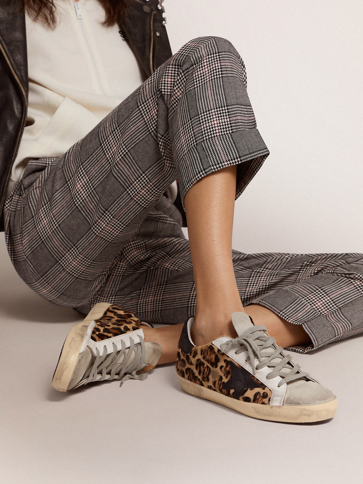 Super-Star sneakers in leopard print flocked leather - 3