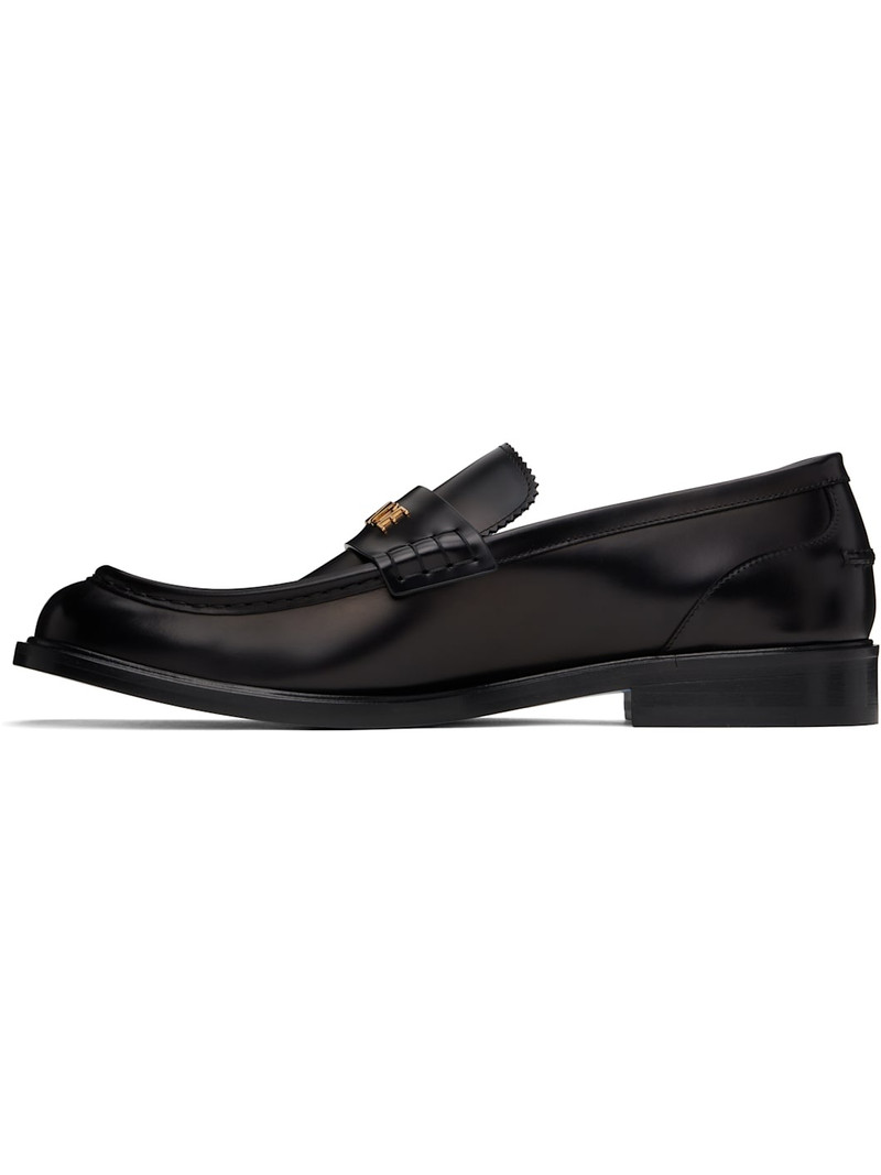 VERSACE Black Logo Loafers outlook