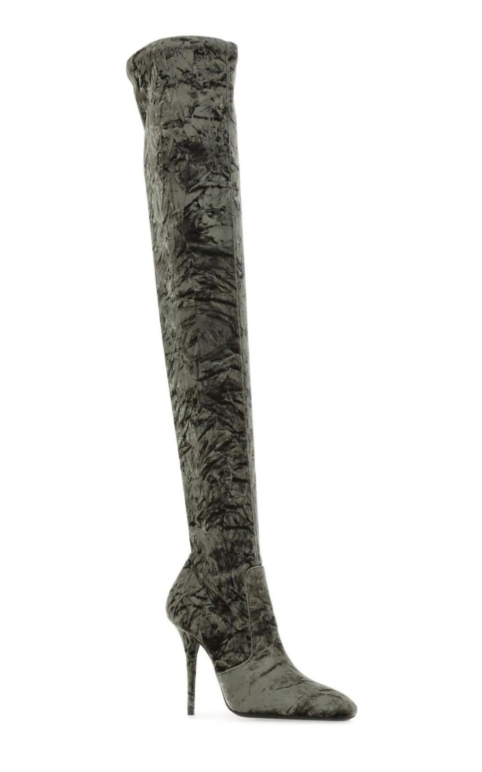 Ella Velvet Over-the-knee Boots - 3