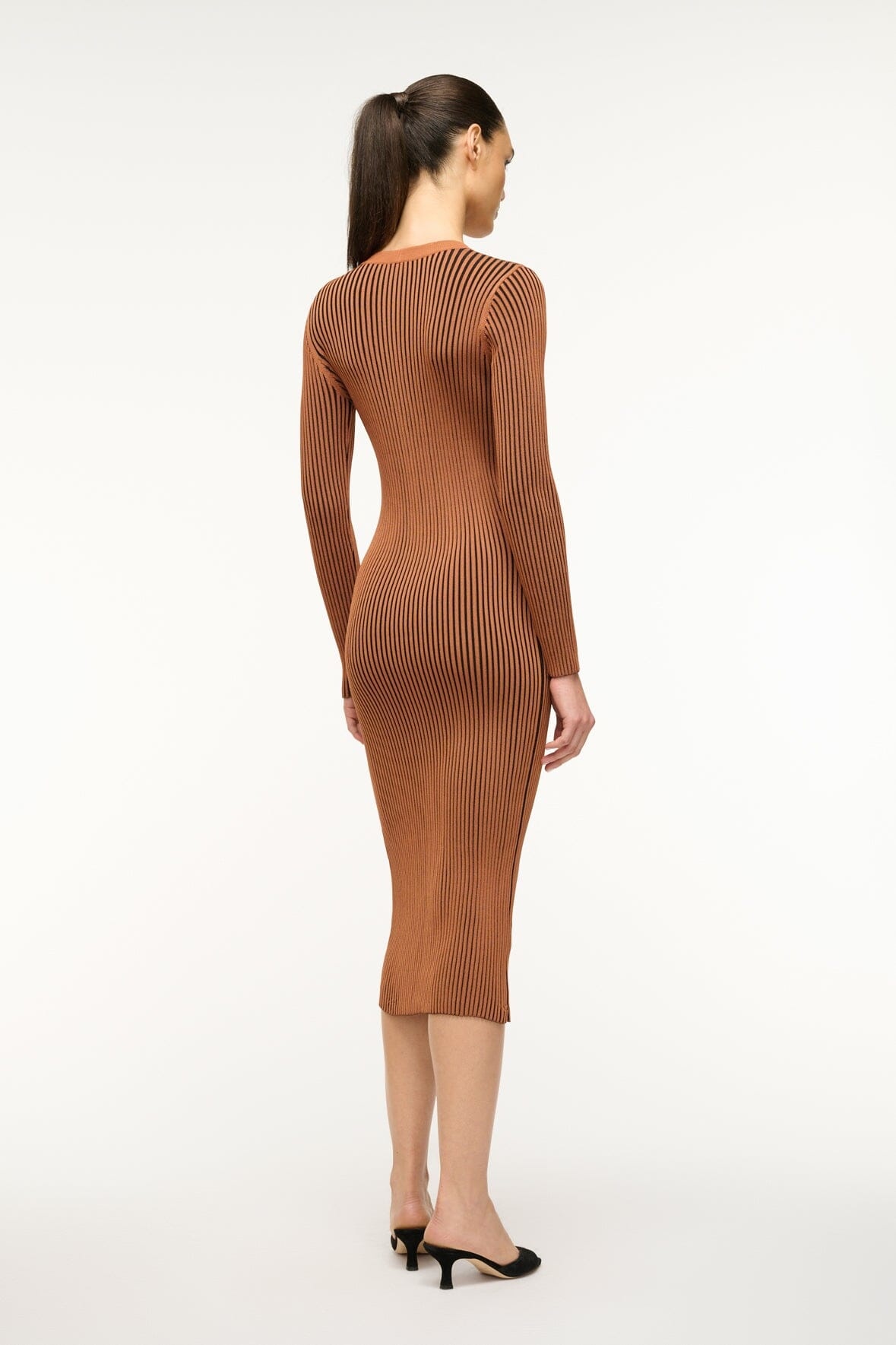 STAUD SHOKO SWEATER TAN BLACK - 4