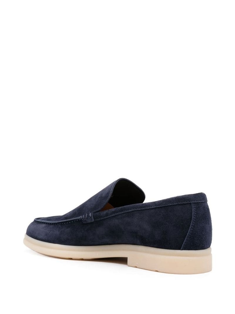topstitched suede loafers - 3