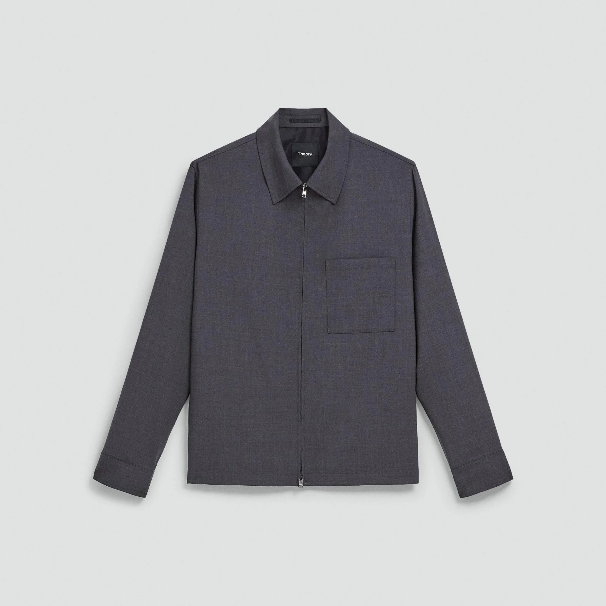 Zip Overshirt in Motion Wool - 1