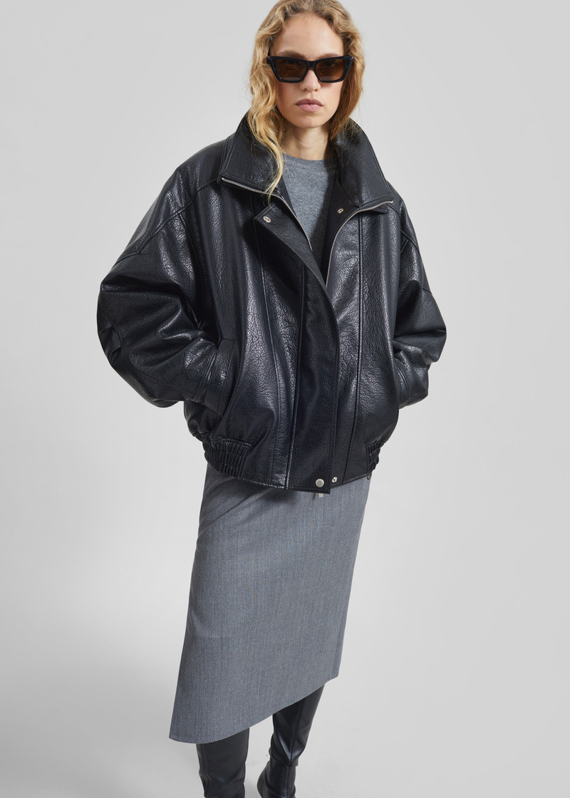 Gemonio Faux Leather Jacket - Black 3
