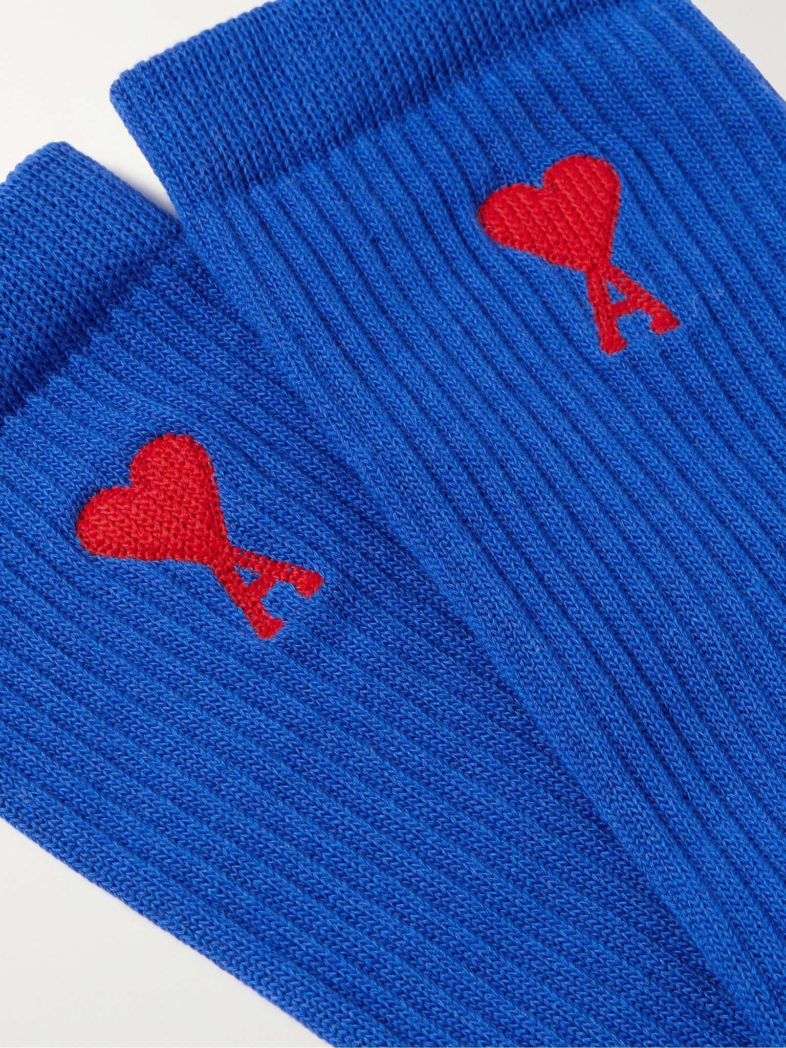 Logo-Jacquard Cotton-Blend Socks - 2