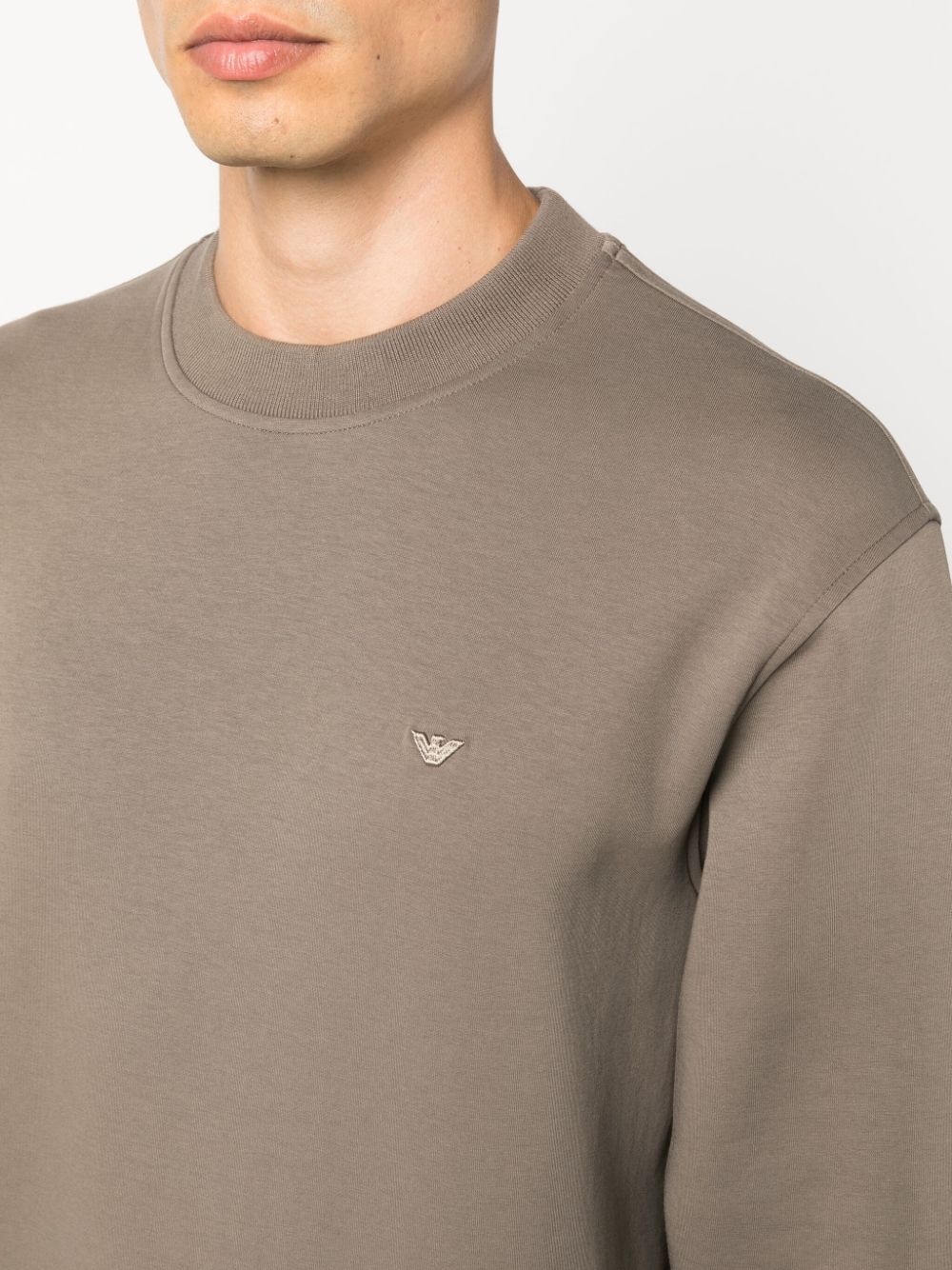 intarsia-knit logo trim sweatshirt - 5