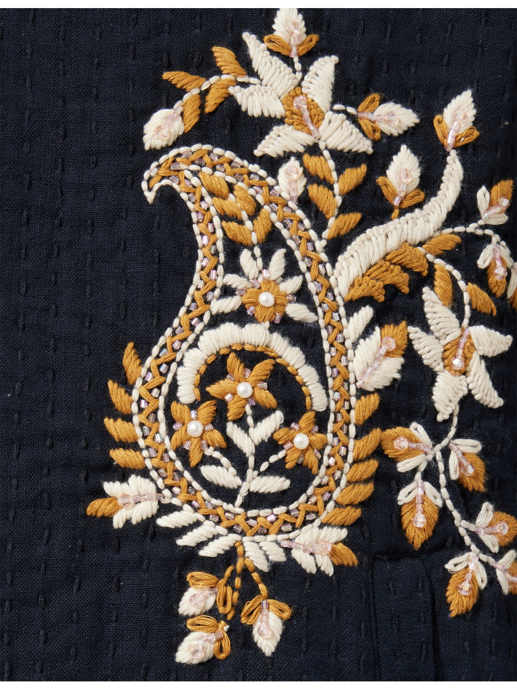 Embroidered Cropped Cotton Jacket - 6