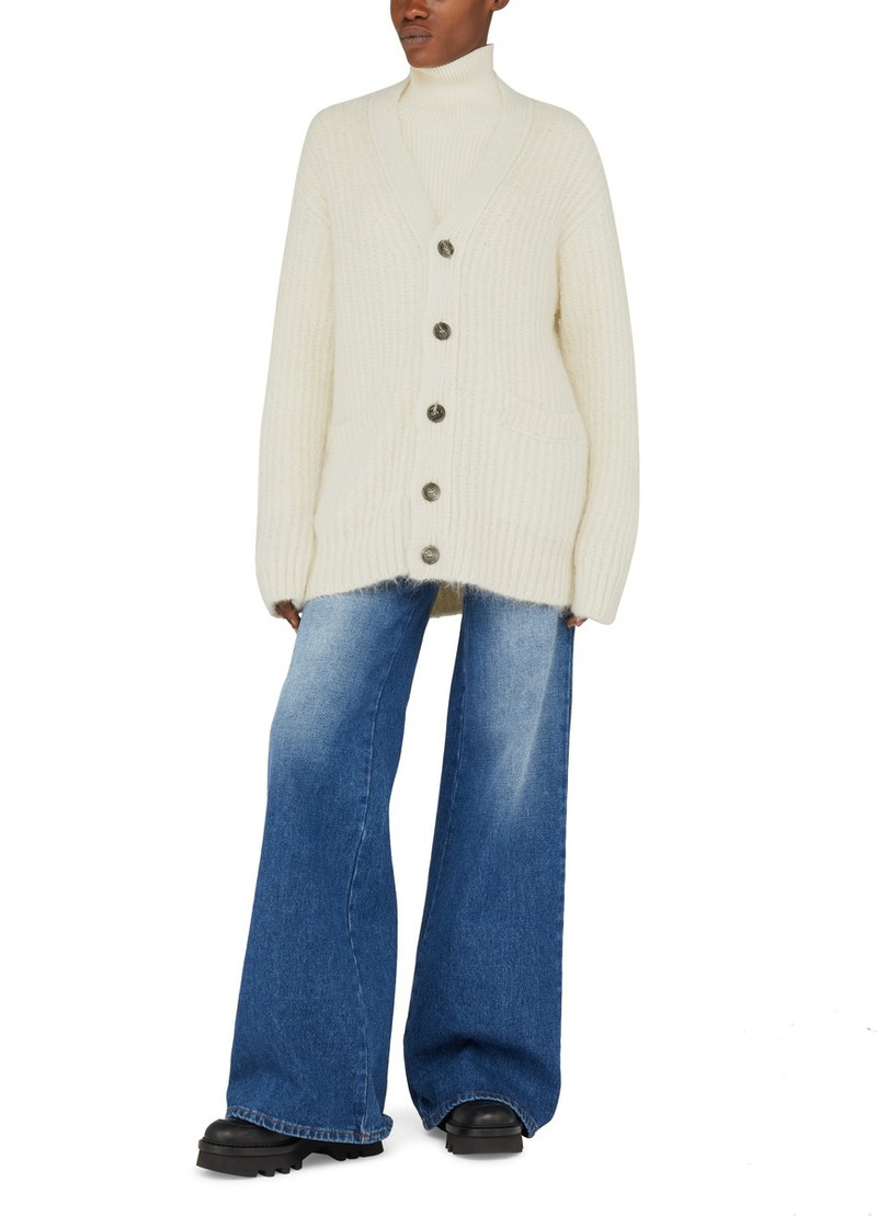 AMI Paris Ribbed chunky cardigan outlook