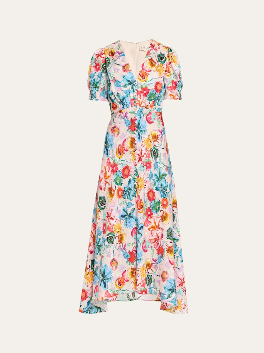 Lea Printed Long Dress - 1