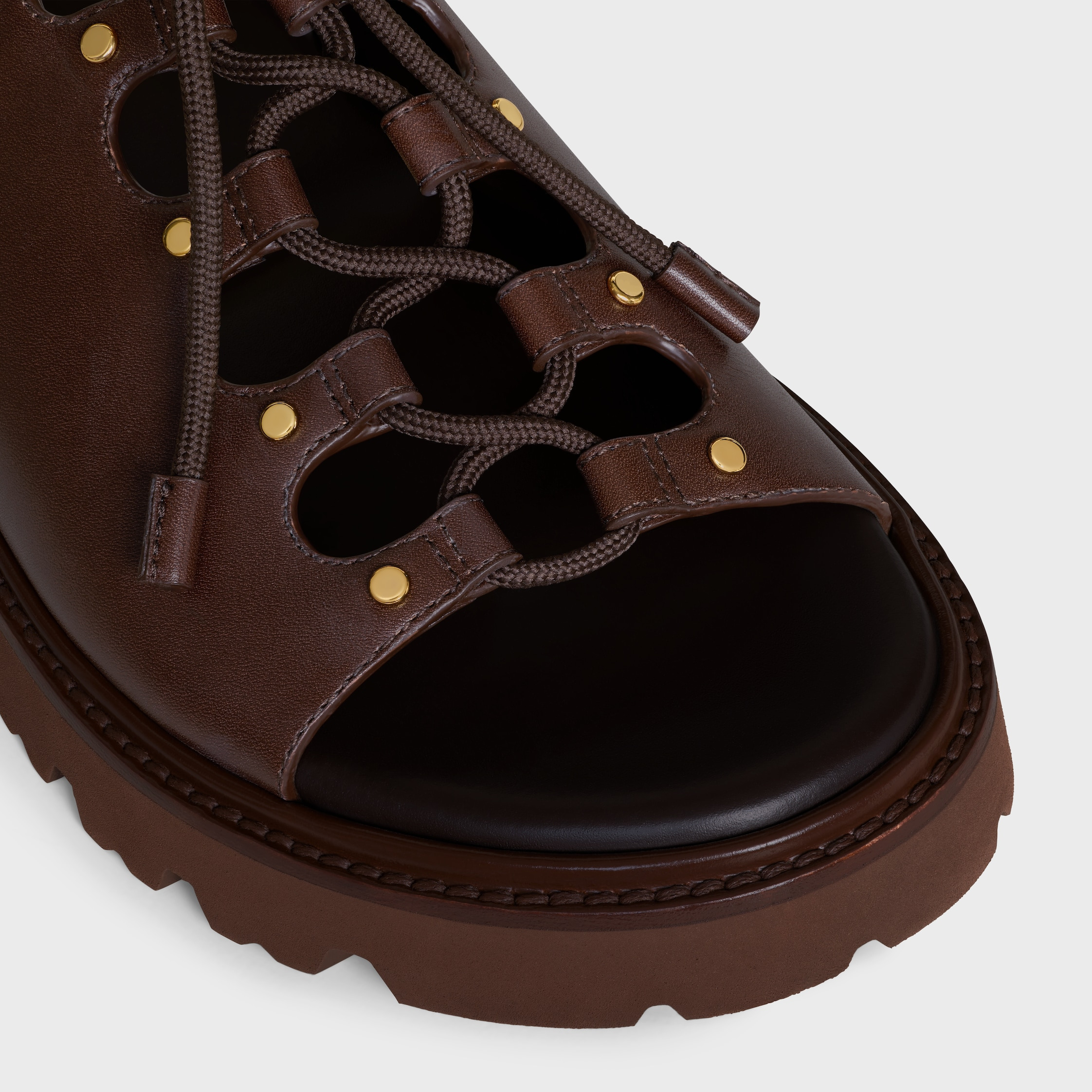 CELINE BILLIE CHUNKY SANDALE  IN Calfskin and Textile - 4