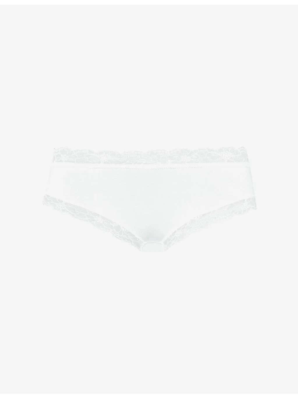 Mid-rise lace-trim stretch-cotton briefs - 1