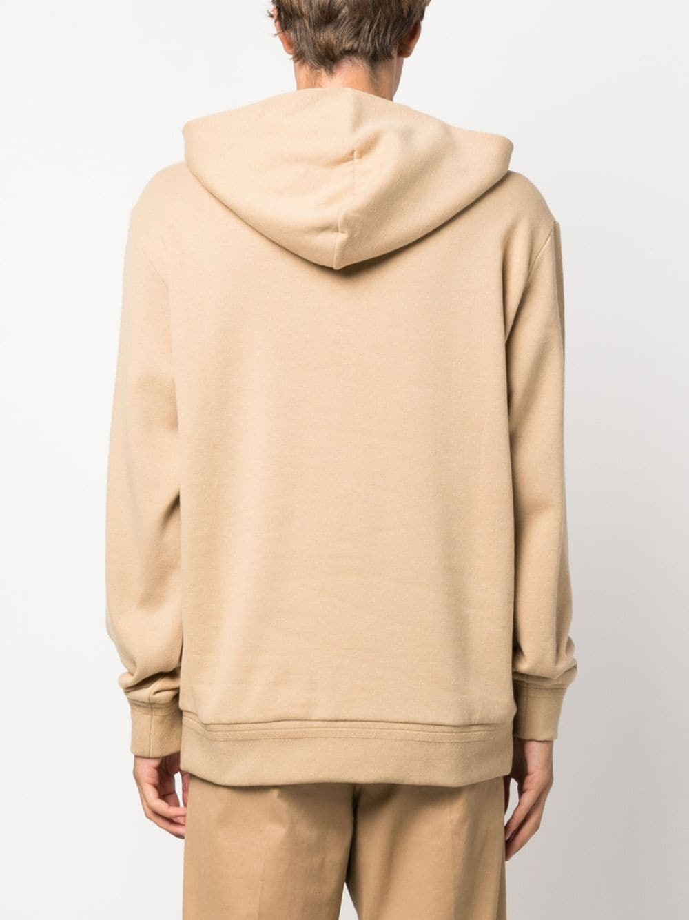 slouchy-hood cotton blend hoodie - 4