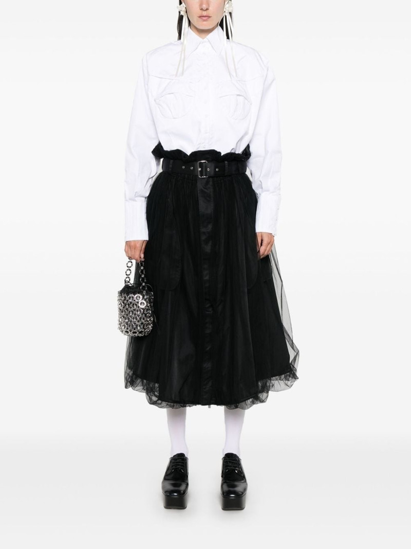 Noir Kei Ninomiya belted midi skirt outlook