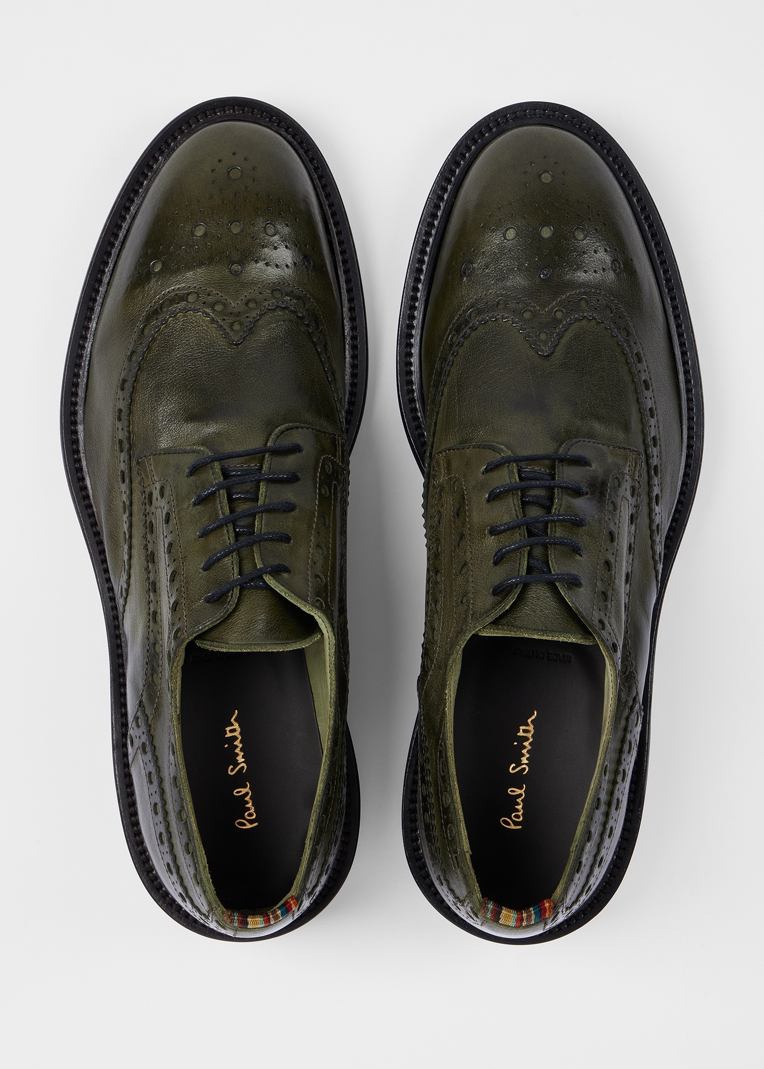 Khaki 'Langley' Brogues - 3