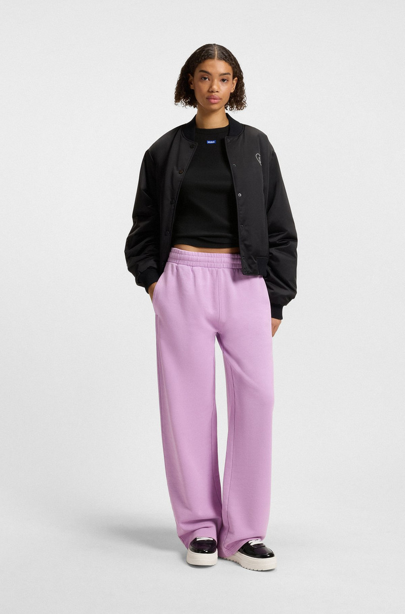 HUGO SLIM-FIT STRETCH-COTTON TOP WITH BLUE LOGO BADGE outlook