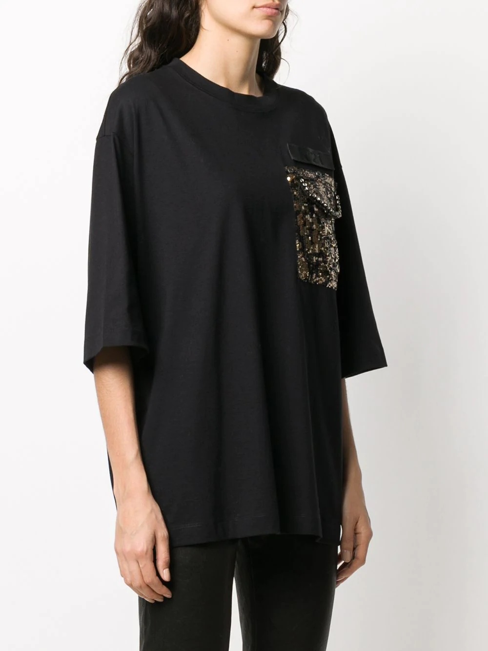 sequin pocket T-shirt - 3