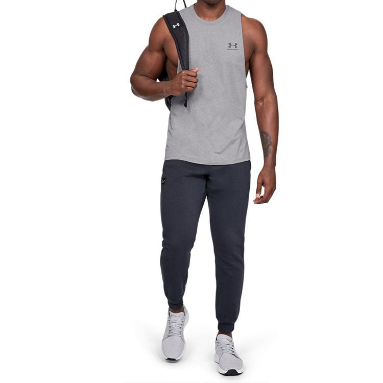 Under Armour Sportstyle Left Chest Cut-Off Tank Top 'Grey' 1329286-035 - 3