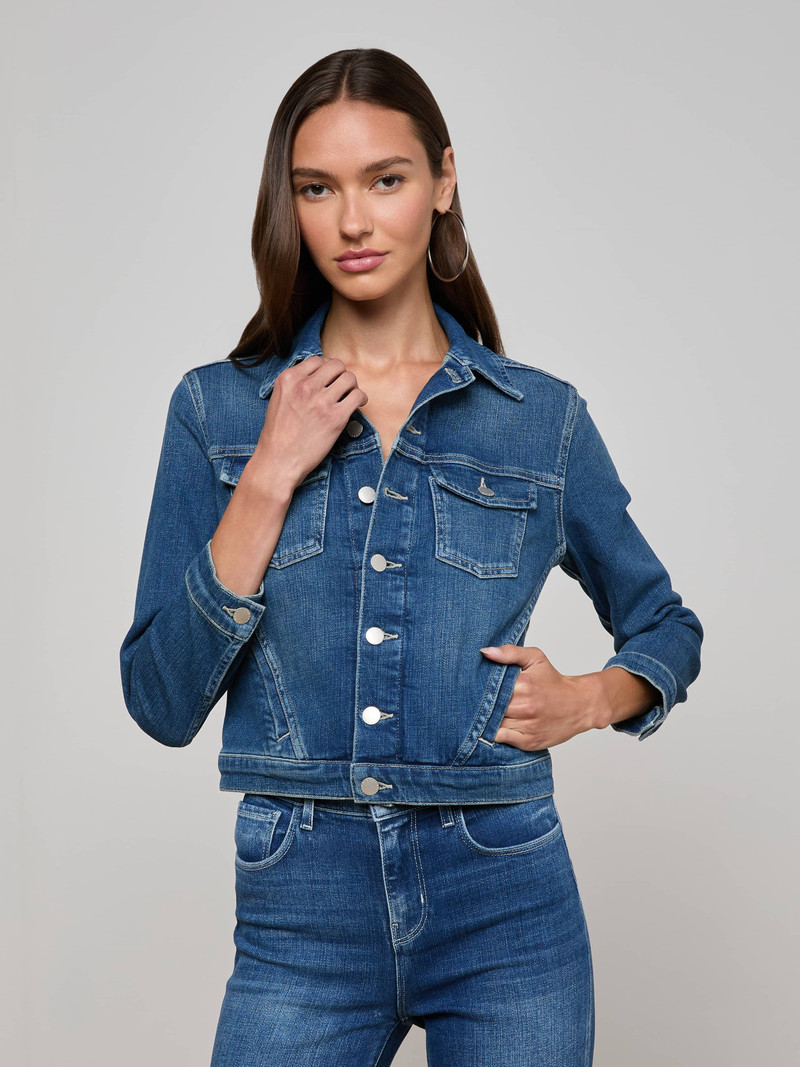 L'AGENCE Maven Denim Jacket outlook
