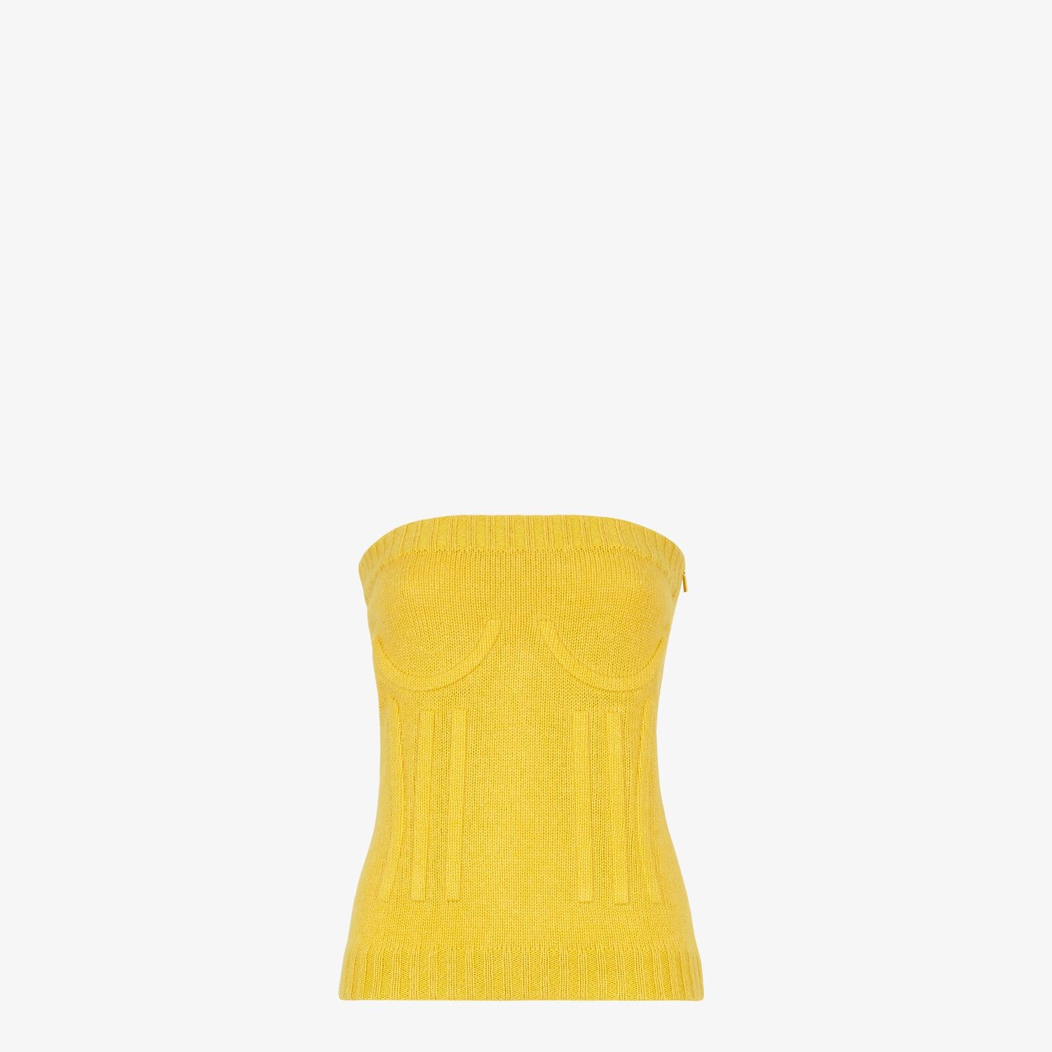 Yellow mohair and cashmere top - 1