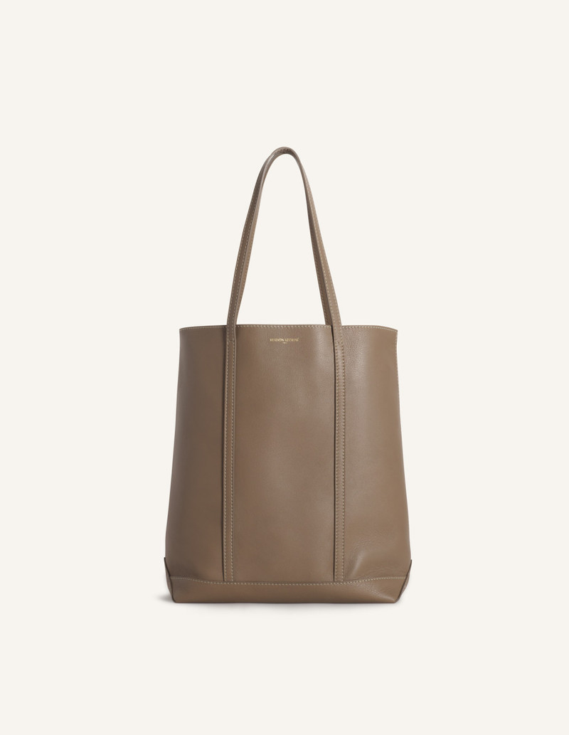 MAISON KITSUNE PARIS LEATHER TOTE 1