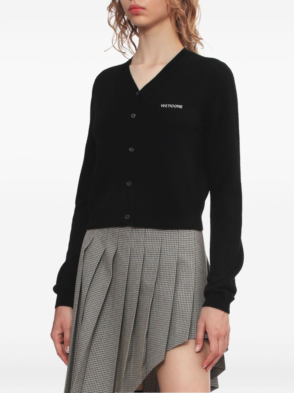 embroidered V-neck cardigan - 3