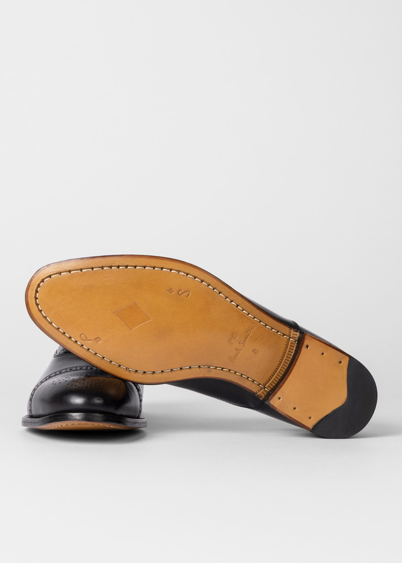 Black Leather 'Philip' Shoes 4