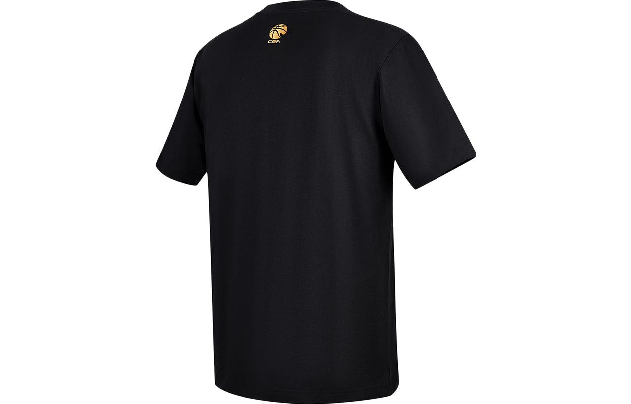 Li-Ning CBA Champions Graphic T-shirt 'Black' ATST869-1 - 2