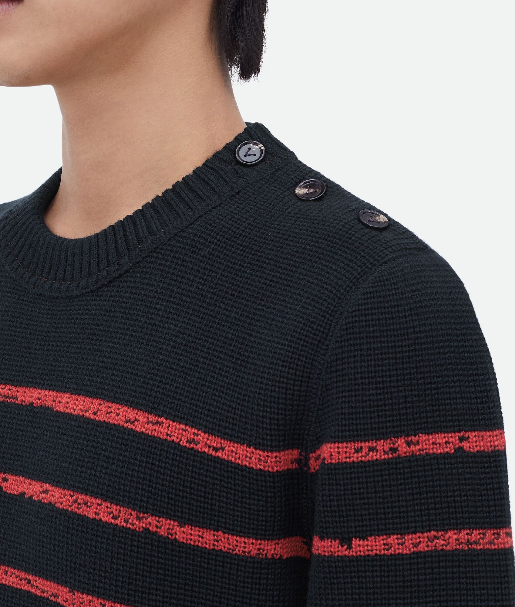 jacquard striped wool jumper - 4