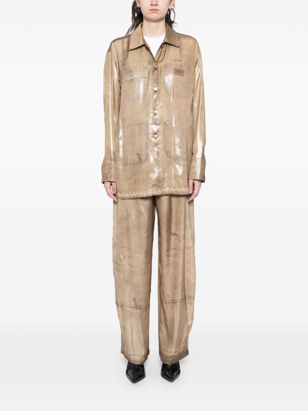 trompe-l'oeil print pants - 2