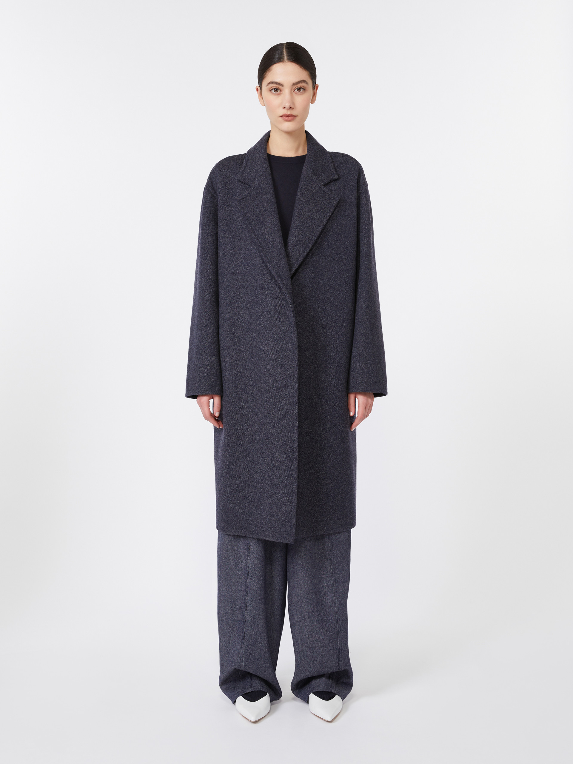 CARNIA Denim-effect wool coat - 3
