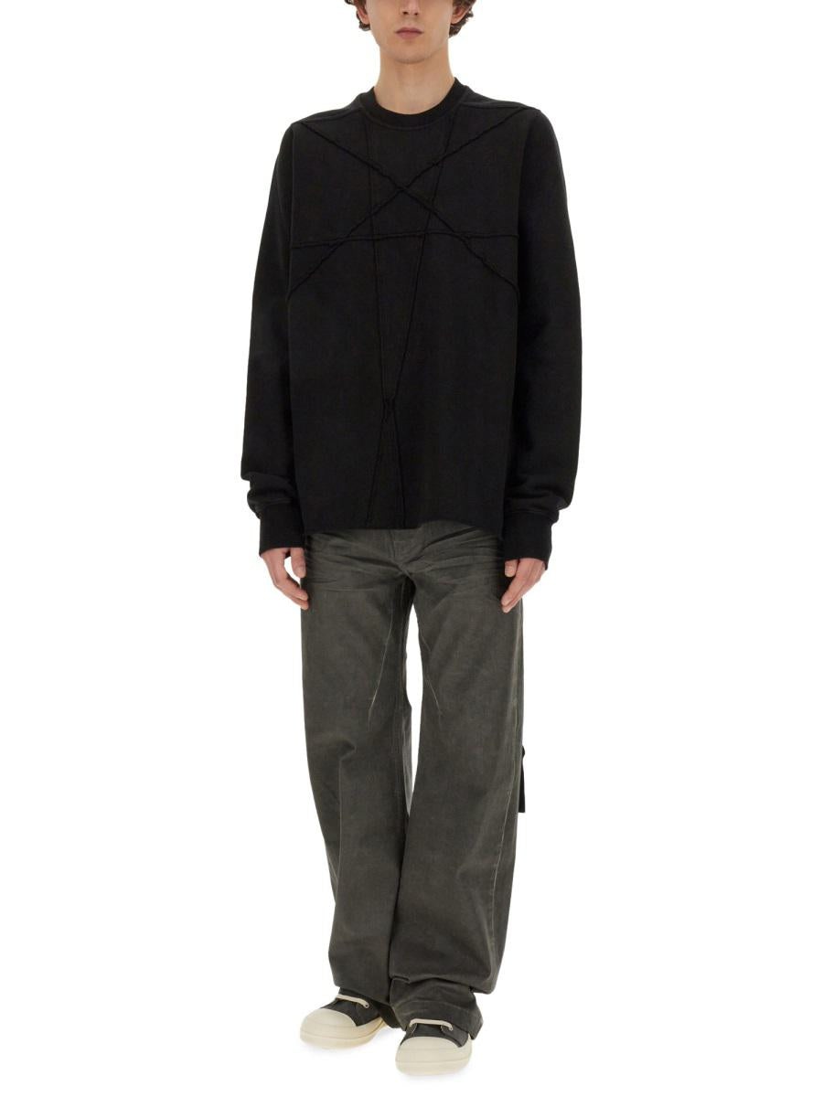 Rick Owens Drkshdw RICK OWENS DRKSHDW SWEATSHIRT WITH EMBROIDERY - 2