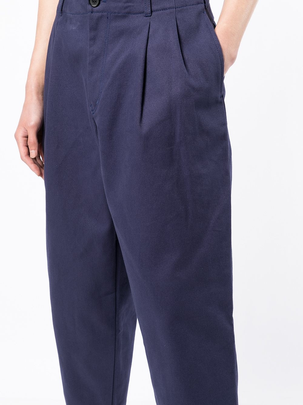 pleated cropped trousers - 5