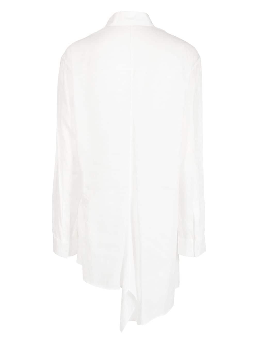 asymmetric spread-collar shirt - 2